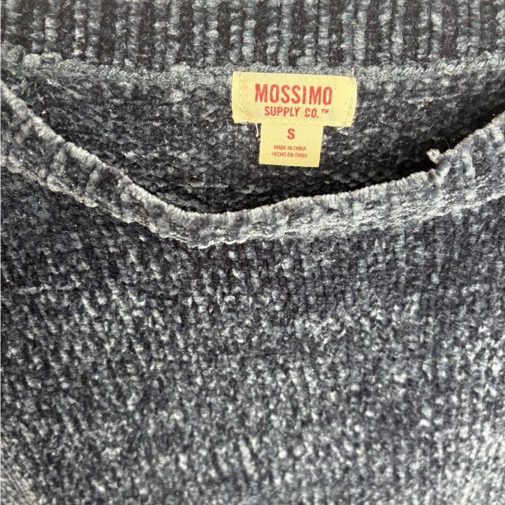 Mossimo Supply Co. Navy Crew Neck Chenille Sweater - Picture 3 of 3